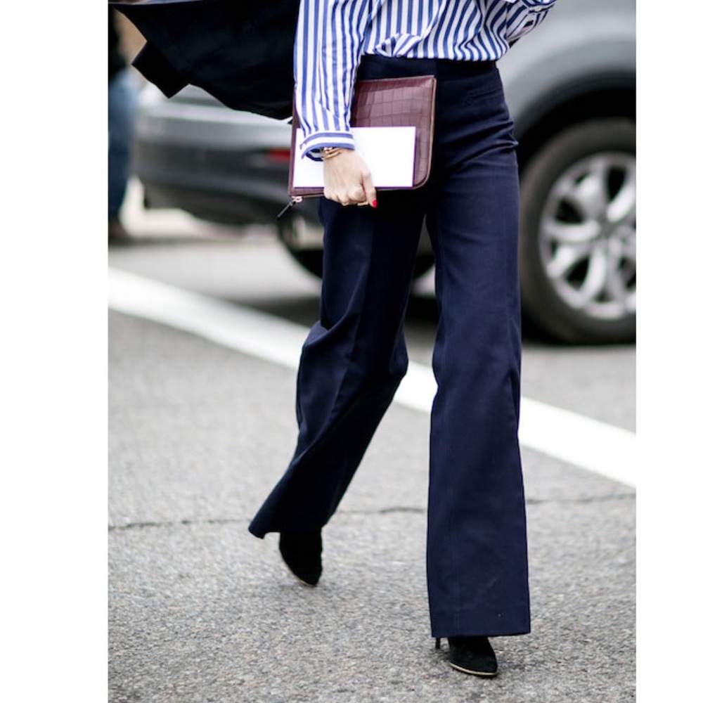 Tory Burch • Wide-Leg Trouser Pants in Navy